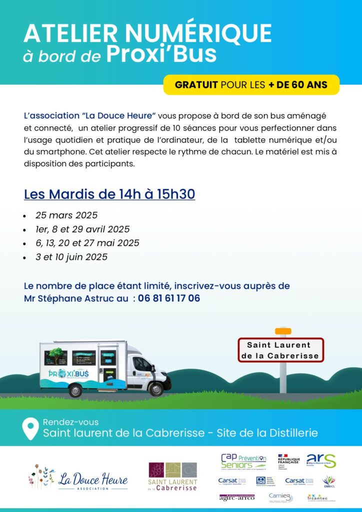 Affiche proxi'bus st laurent de la cabrerisse