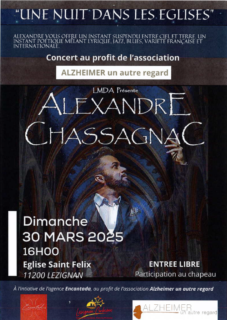 Affiche concert au profit de l'association ALZHEIMER un autre regard