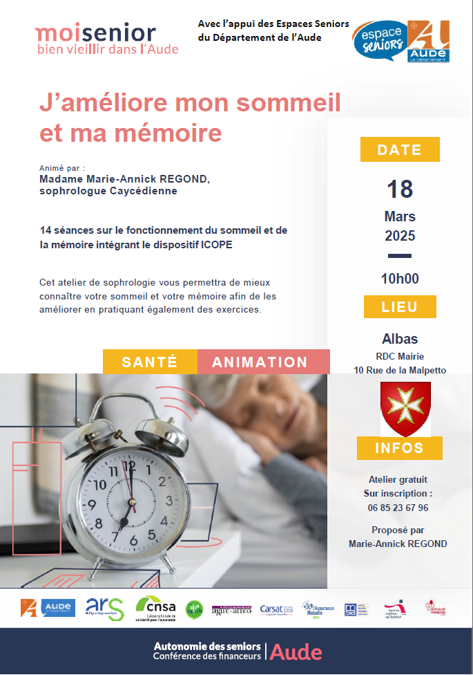 affiche moi seniors j'améliore mon sommeil et ma mémoire